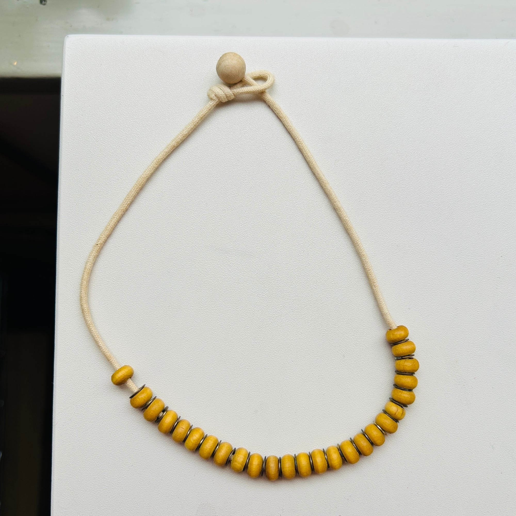 aarikka アーリッカ Yellow WOODビーズコードチョーカー | Milo