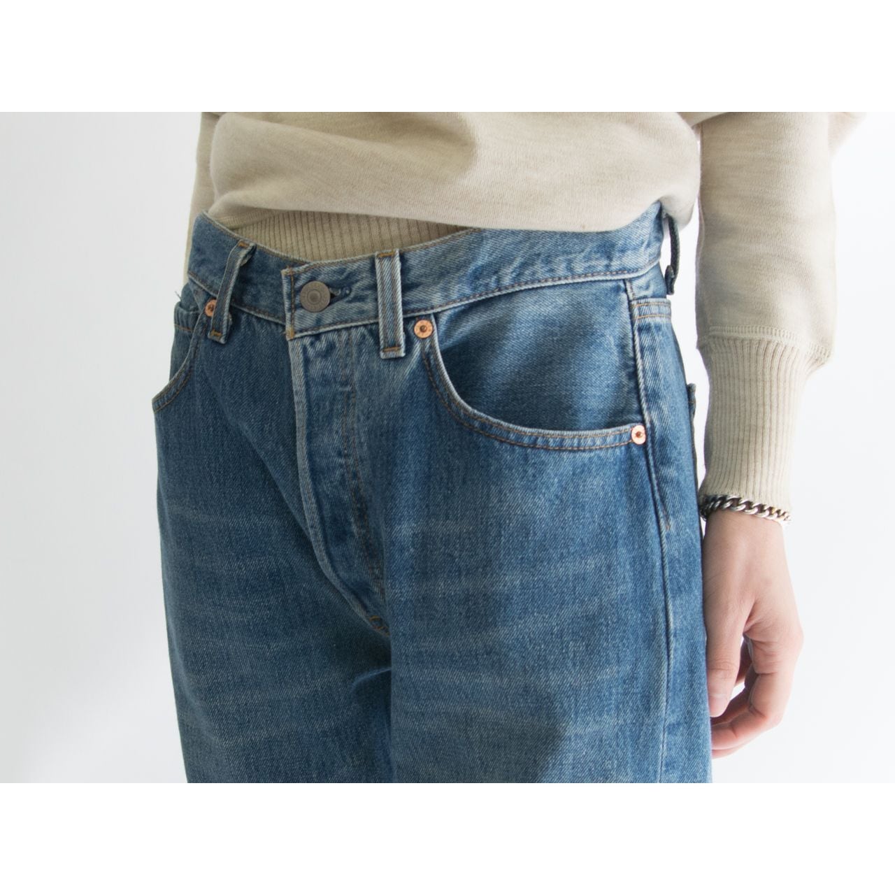 【LEVI'S 501】Made in U.S.A. 90's straight denim W31 L32（リーバイス アメリカ製 ストレートデニムパンツ ジーンズ）2b-2
