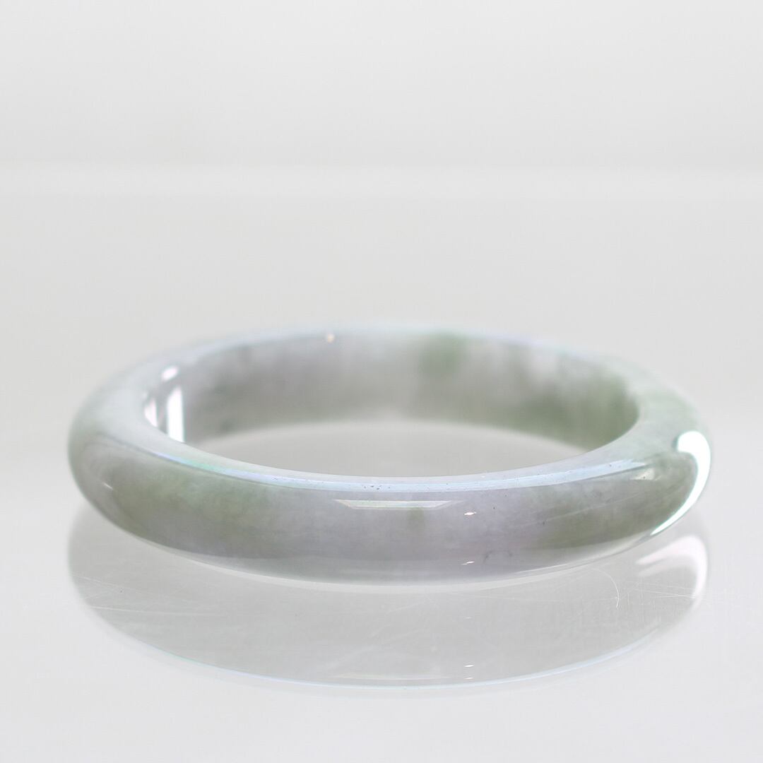 内径 56.4mm】ラベンダーバングル lavender/marble A貨翡翠 jd_bg1305