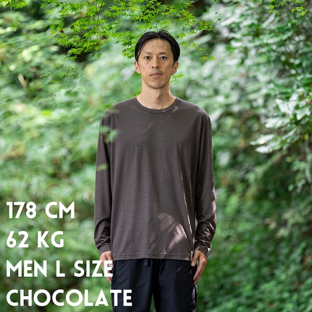 【RIDGE MOUNTAIN GEAR】Merino Basic Tee Long Sleeve