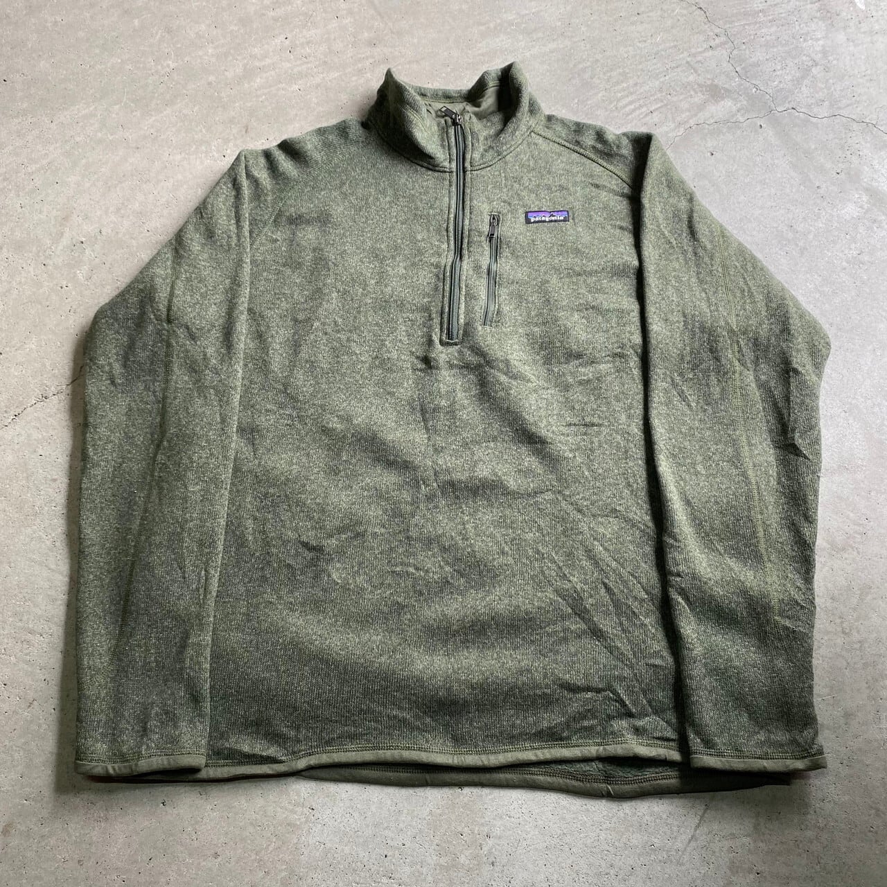 【シンチラ】パタゴニア　Patagonia　フリース　ハーフジップ　カーキXXL