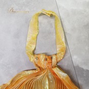 ベリーダンス 小物 ウィング  オレンジ系 レッスン 練習 煌びやか キラキラ イシスウィング 華やか ダンス用品 橙 緑 赤 小道具 スティック 舞台 イベント プリーツ 大きい グリーン系 レッド系