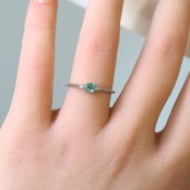 パライバトルマリン ブラジル産 リング 0.122ct D0.02ct pt900