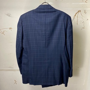 vintage GIANNI VERSACE windowpane pattern double suits set-up