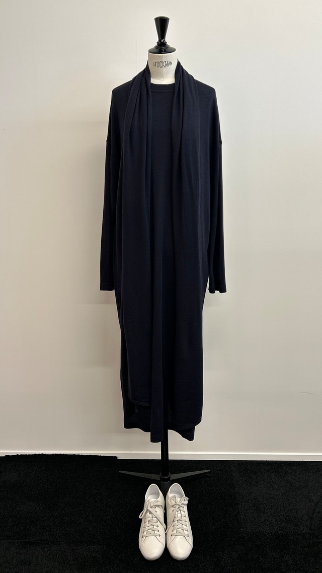 SOFIE D'HOORE -MARQUEZ- dress c-neck long sleeves :MIDNIGHT,