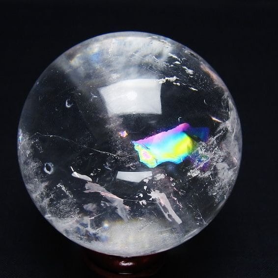 水晶 丸玉 57mm スフィア 置物 水晶玉 一点物 151-9042