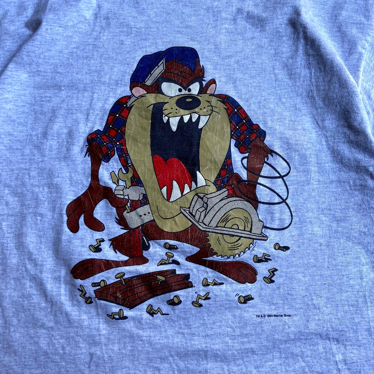 90s 美品 タズマニアンデビル tシャツ ルーニーテューンズ 総柄