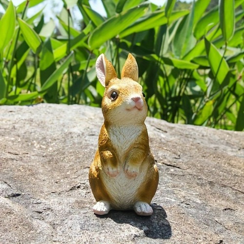 ２個セット かわいいウサギのオブジェ イースターバニー ガーデンレジンクラフト