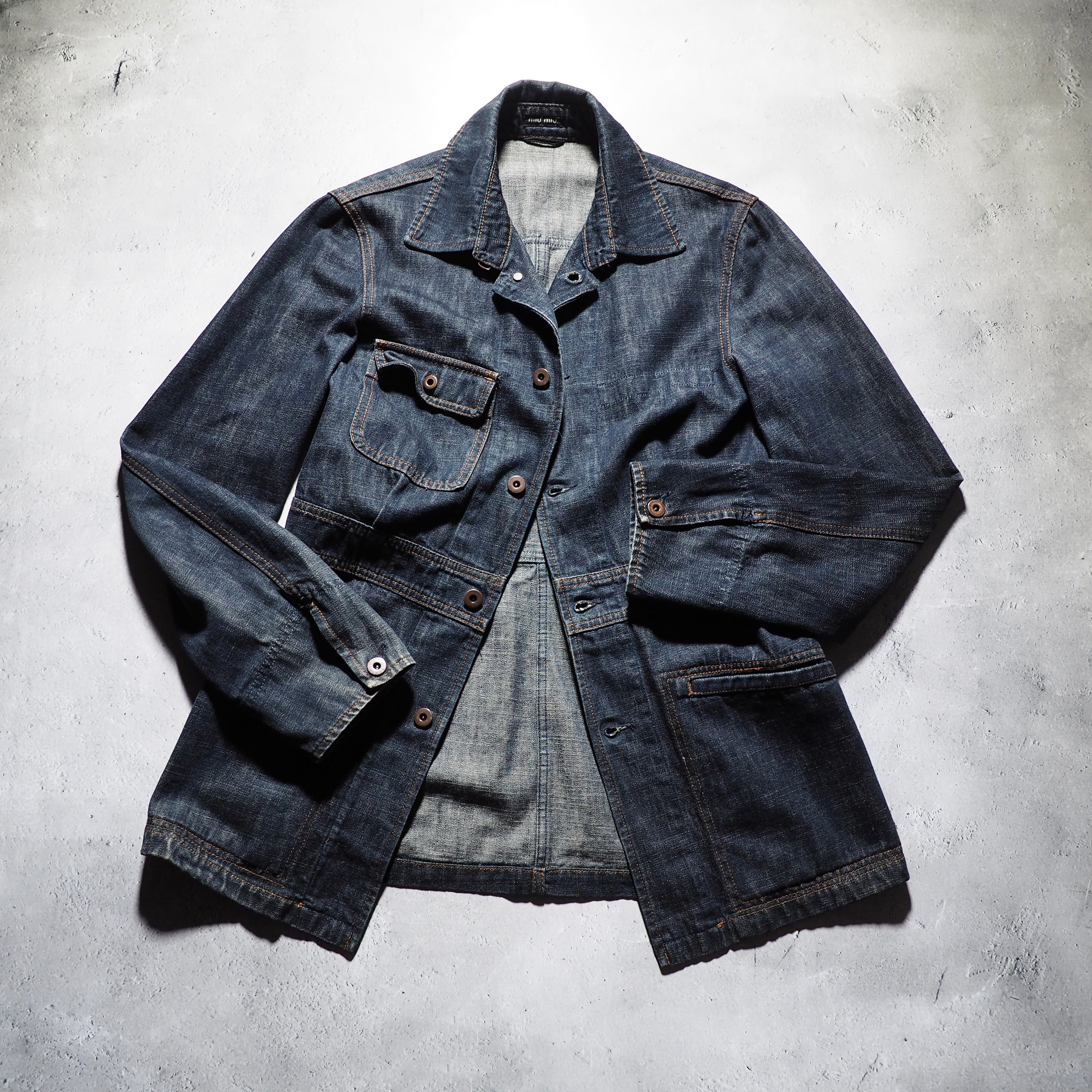 2001AW ” MIUMIU ” Denim coveralls jacket (made in Italy)