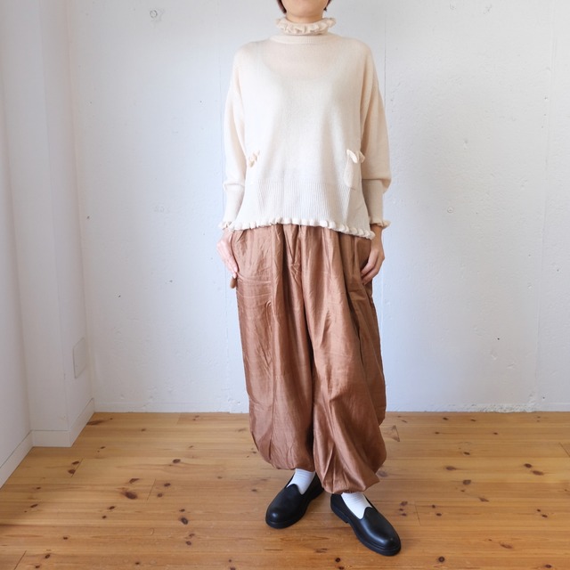 TOWAVASE(トワヴァーズ）Jardinie pants デニム イージーパンツ（ネイビー）