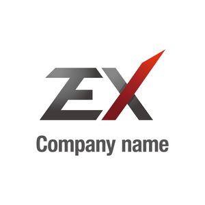 No108 EとXのロゴ【E、X、アルファベット、格好良い、強い、建築、建設、製造、IT、web、ネット、テクノロジー】