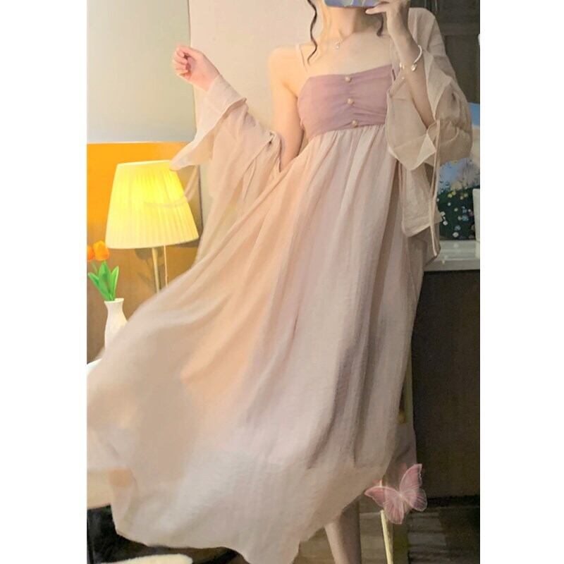 自然派スタイルスカート ドレス 薄手ロングサマー 夏物 萌量不足49107064374