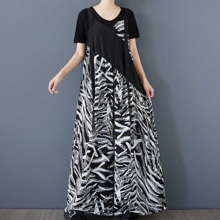 PRINT ASYMMETRIC STRAP WIDE LEG JUMPSUIT M-17231