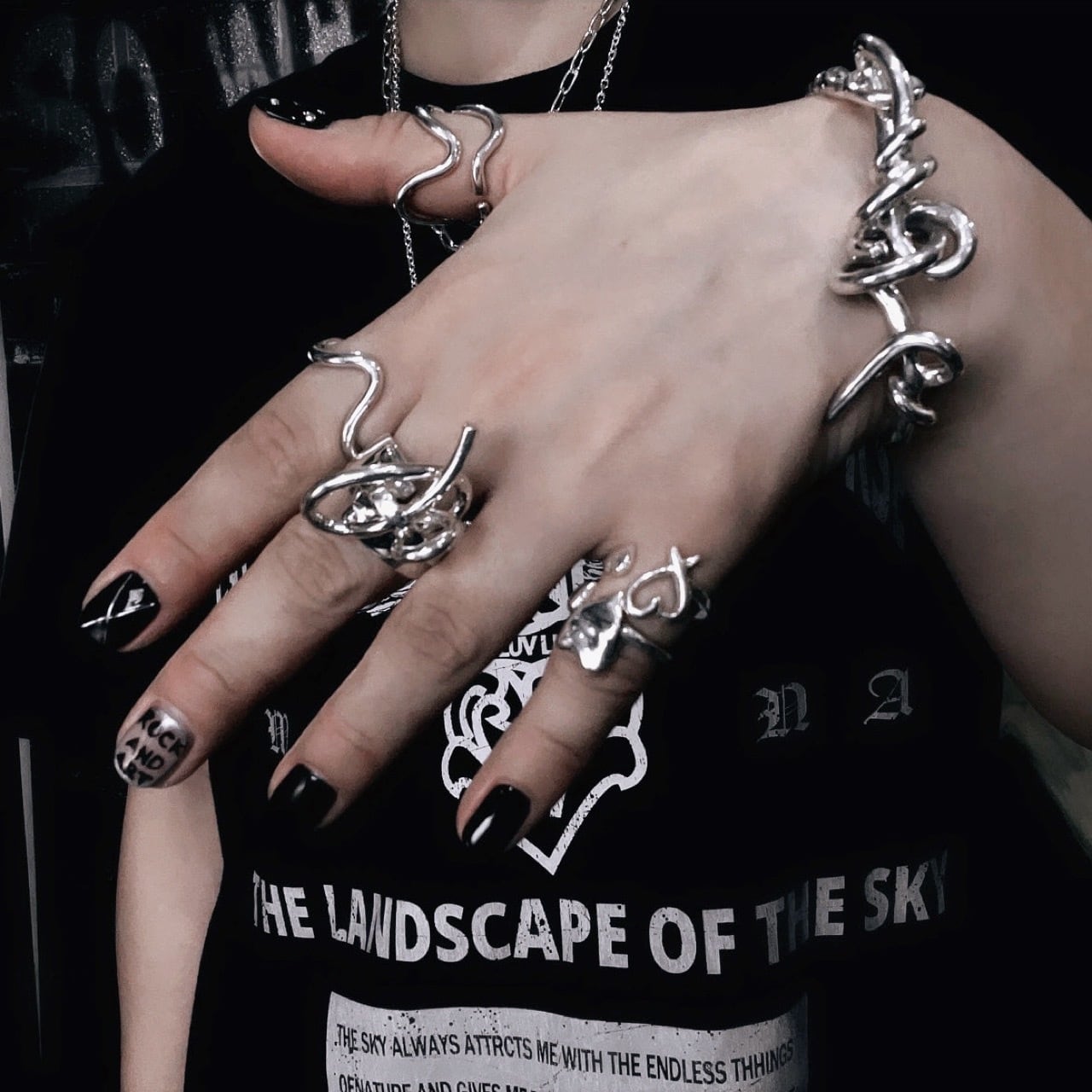 WIRE ART WAVE RING 【R X 116】スターリングシルバーリング