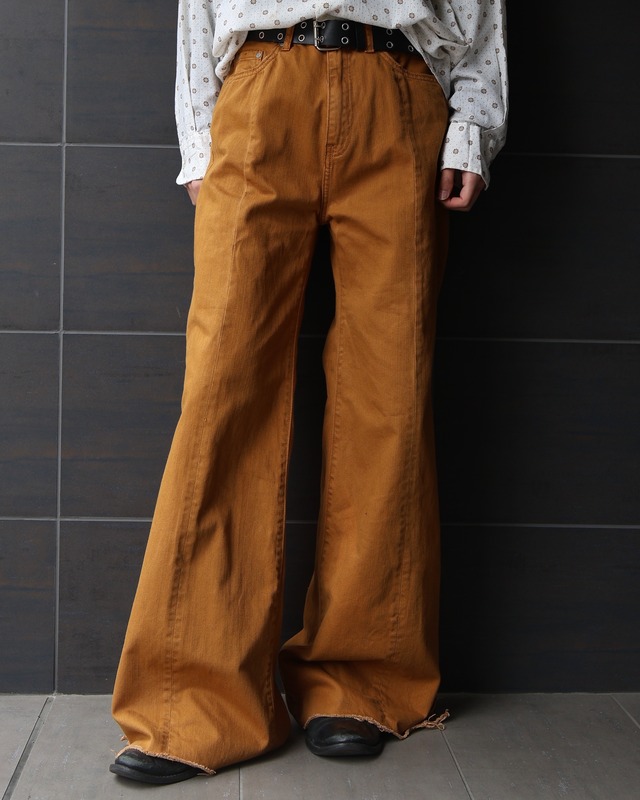 Super wide flare denim pants