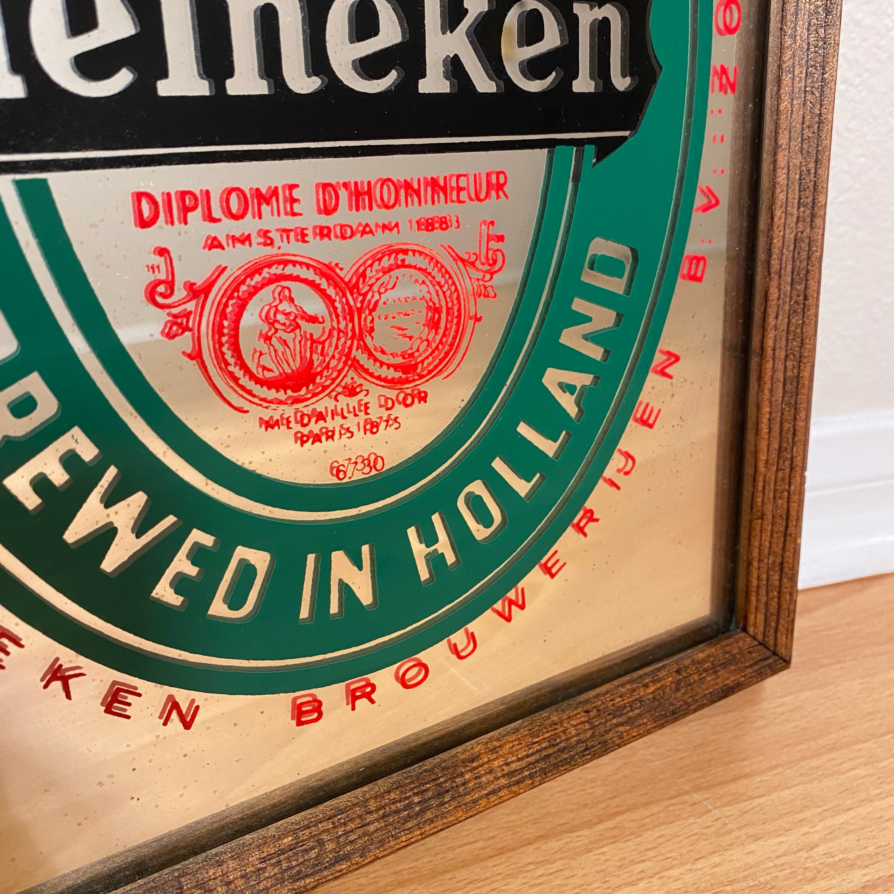 567 ビンテージ パブミラー Heineken ハイネケン インテリア | VINTAGE