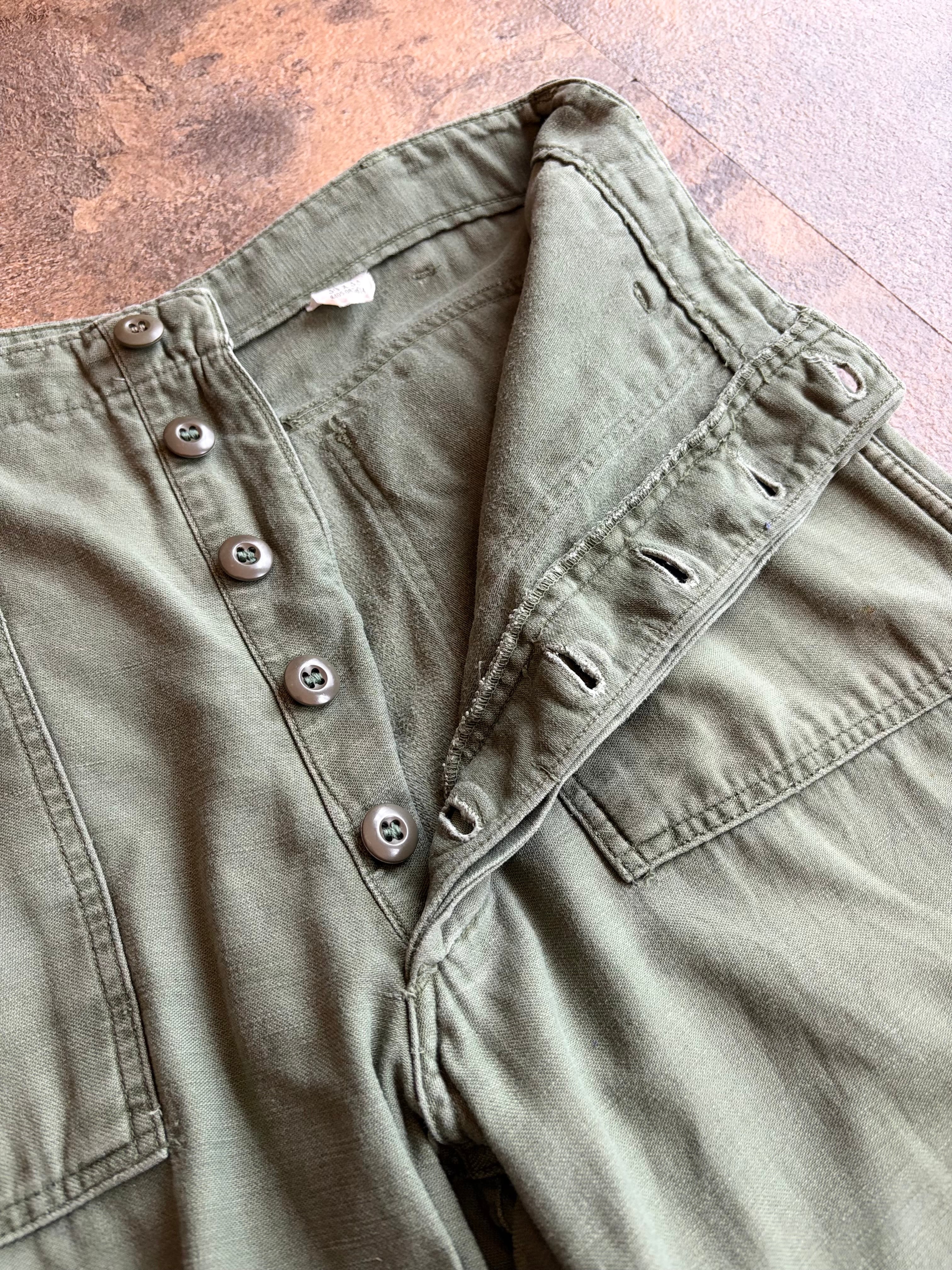 60s US ARMY OG-107 コットンサテン ベイカーパンツ | enishi vintage