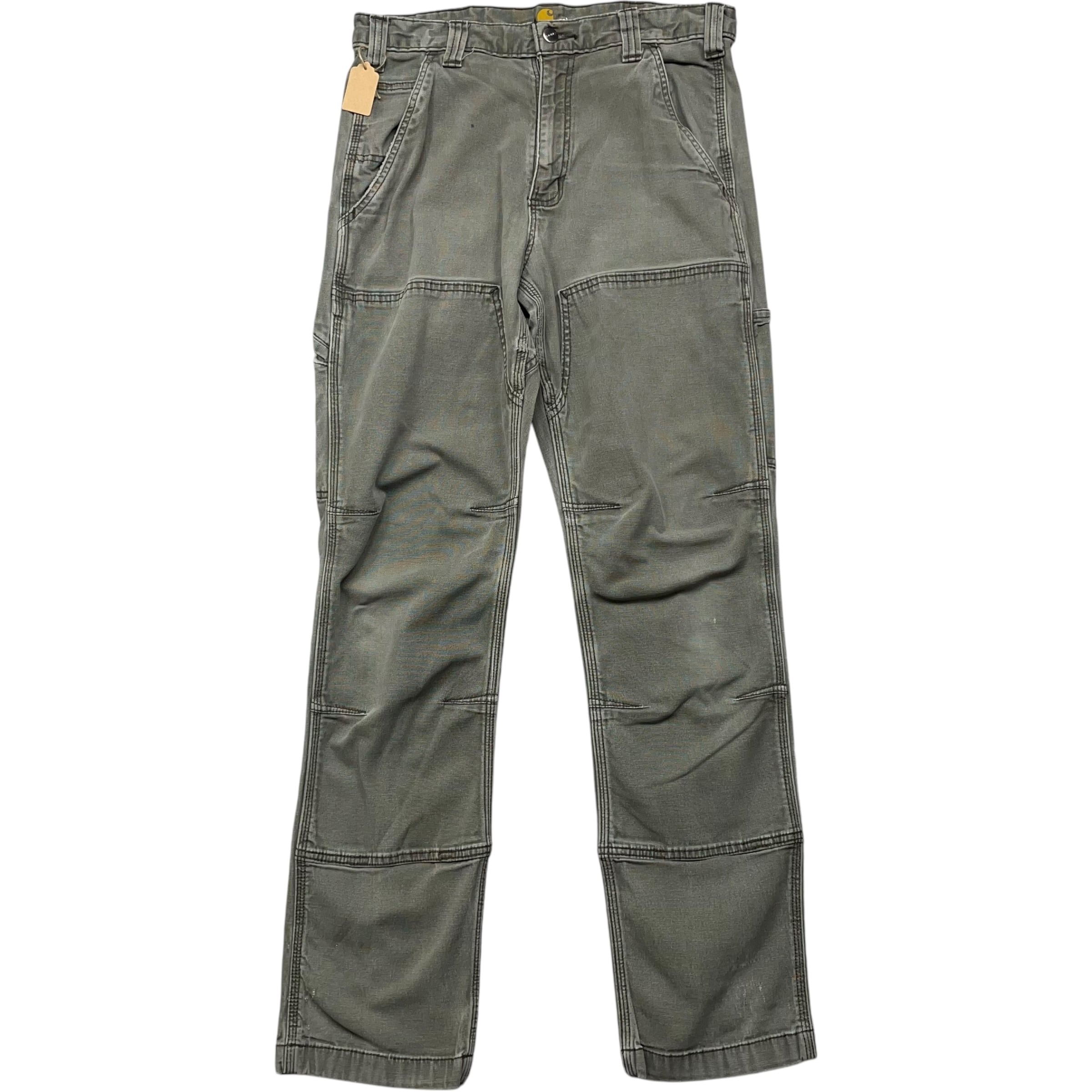 《実寸 W32L30》 Carhartt カーハート ペインターパンツ ワークパンツ ダブルニー グレー no.5052
