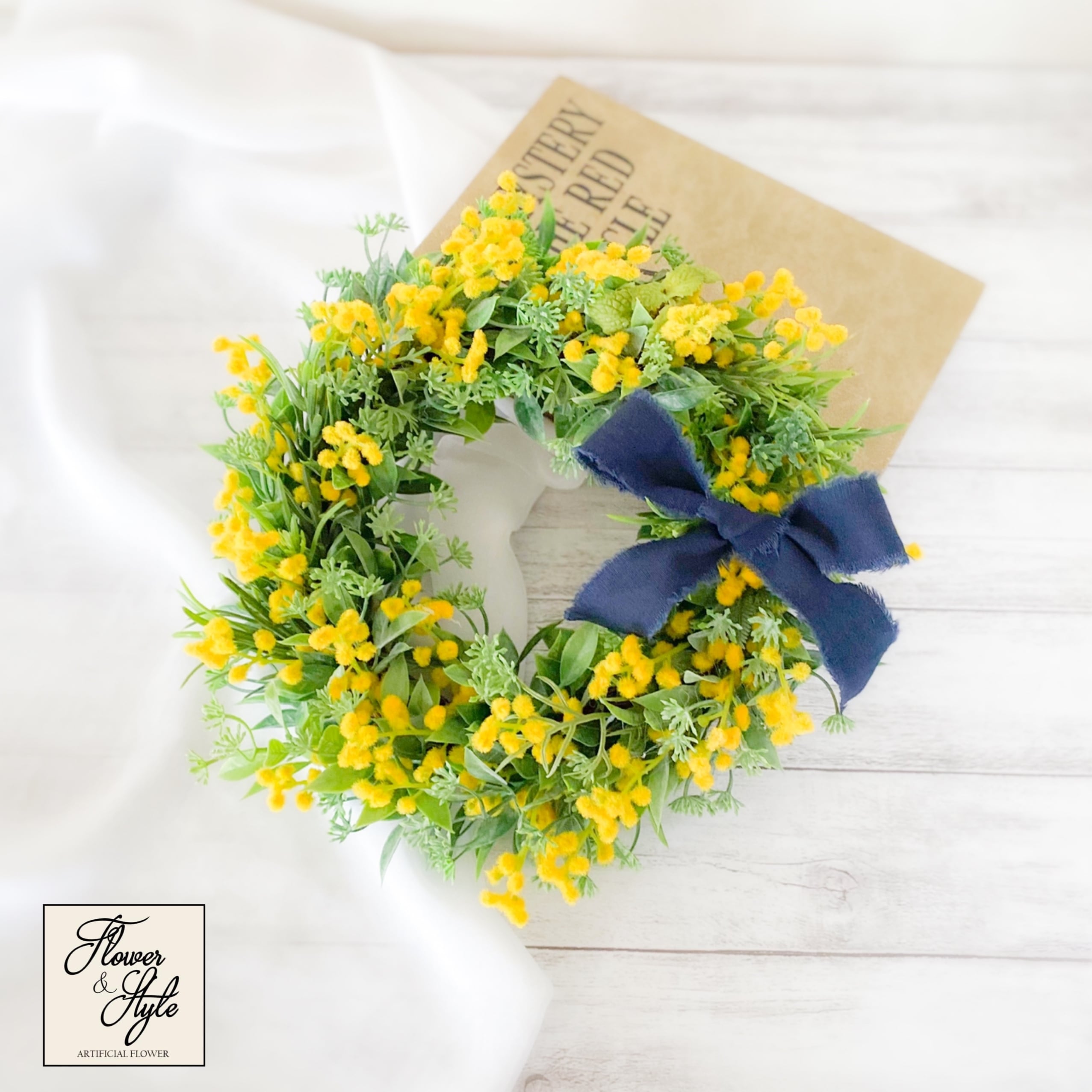 春リース アーティフィシャルフラワーリース ミモザ Manser Com Br