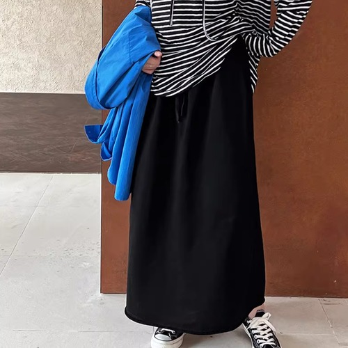 2色／カットオフロングスカート ・21313