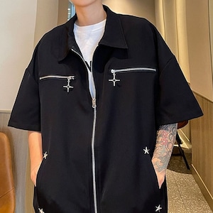 Shirt jacket with zipper(MT1523)