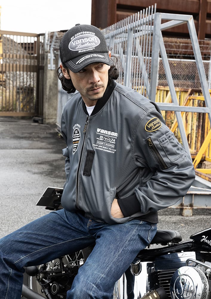 VSE26102S メッシュMA-1ジャケット | vansonleathers
