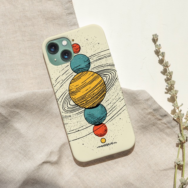 受注生産 iPhoneケース 惑星軌道の生成り星図｜天体図 STAR072C