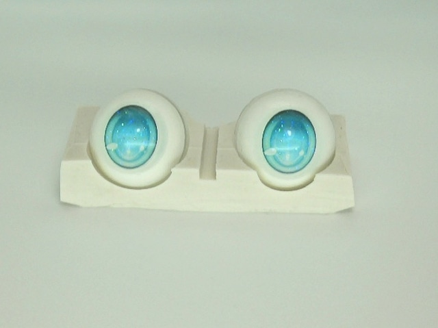 22mm レジンアイ　キラキラEye　目覚めの刻　水色