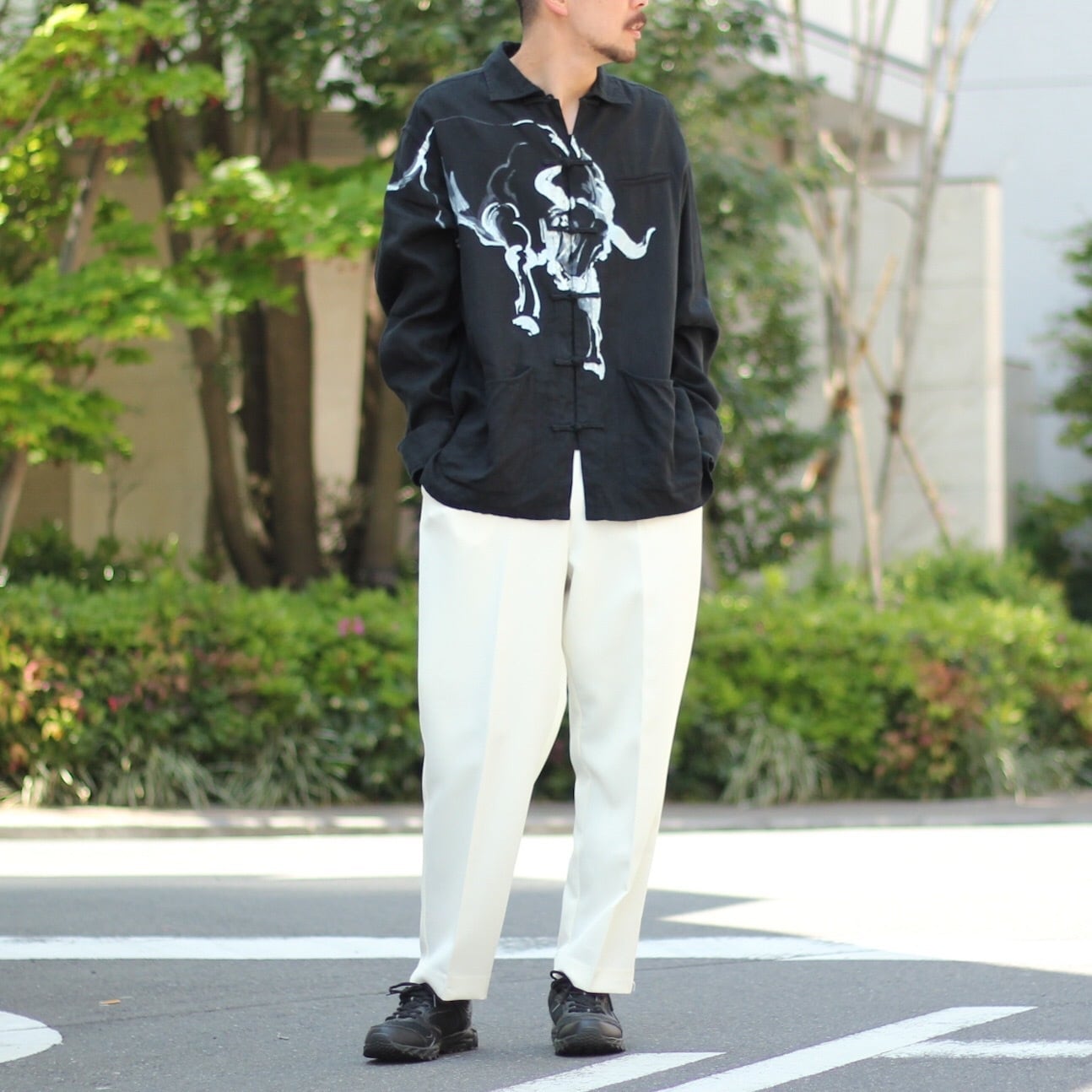 Polo by Ralph Lauren バッファローペイント リネンチャイナシャツ