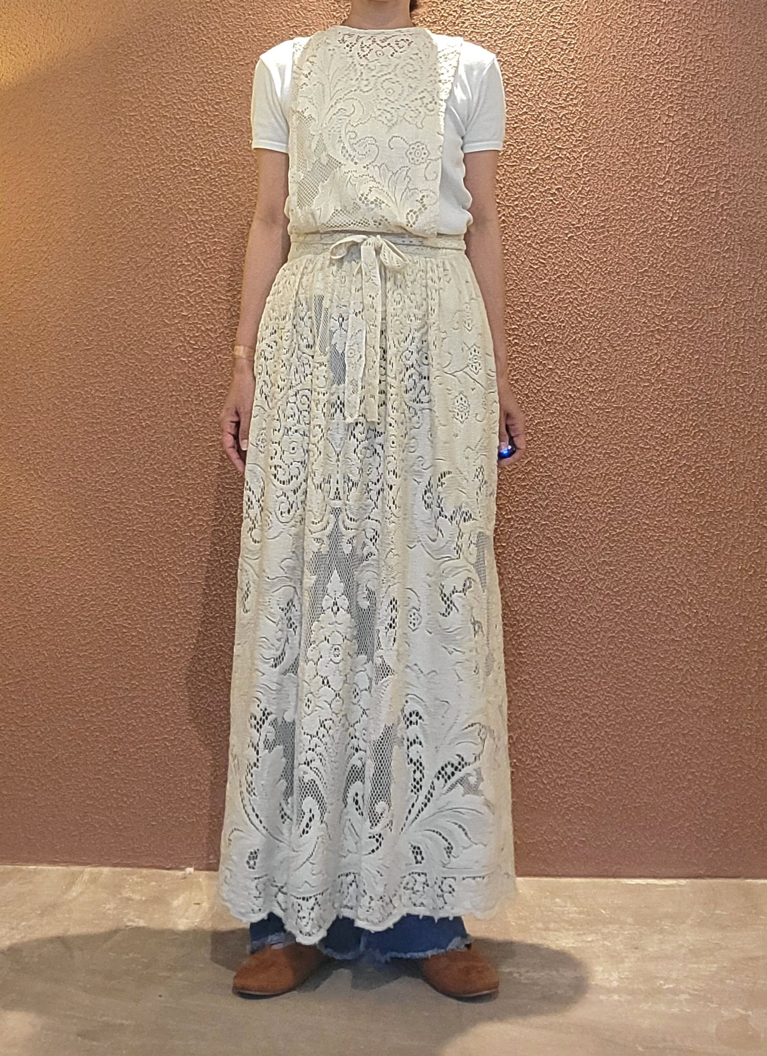 【新品】alocasia vintage ヴィンテージレースリメイクパンツ RMPT489 ヴィンテージレースリメイクパンツ | alocasia vintage