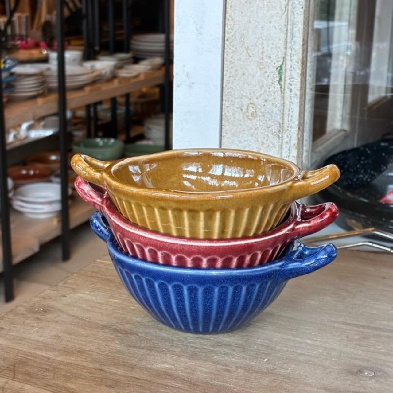 Thailand Gem Round gratin dish S 240ml　タイ　ジェム　ラウンドグラタン皿　S　全3色　レッド　イエロー　オーブン可　電子レンジ可　食洗機可　耐熱皿　　