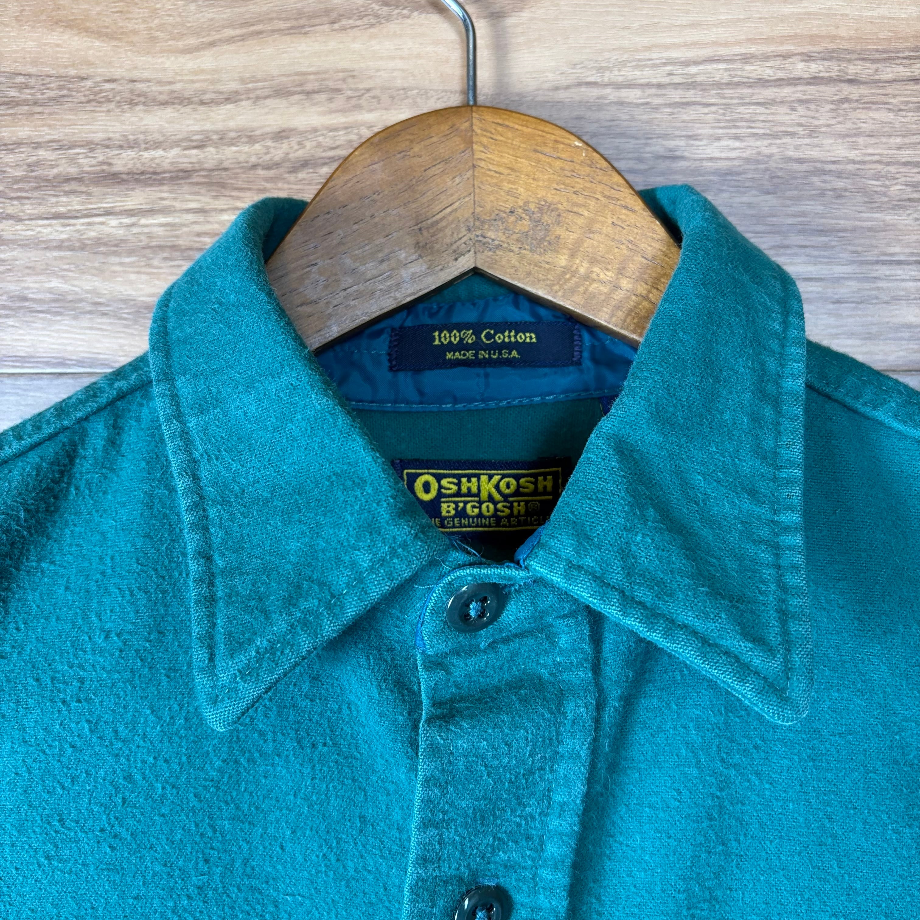 USA製 90s OSHKOSH オシュコシュ シャモアクロス 長袖シャツ サイズ