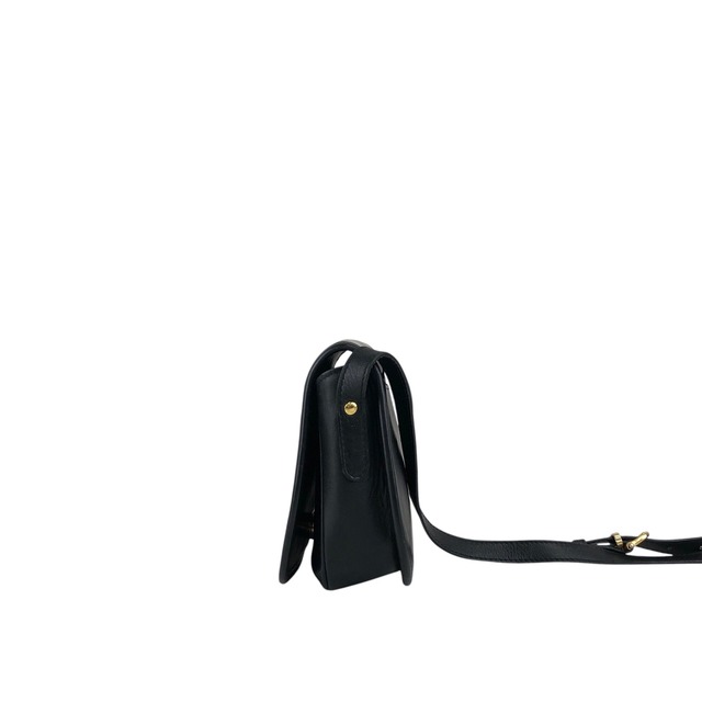 CELINE セリーヌ ショルダーバッグ ブラック ガンチーニ レザー ラウンド vintage ヴィンテージ オールド b3ugaa