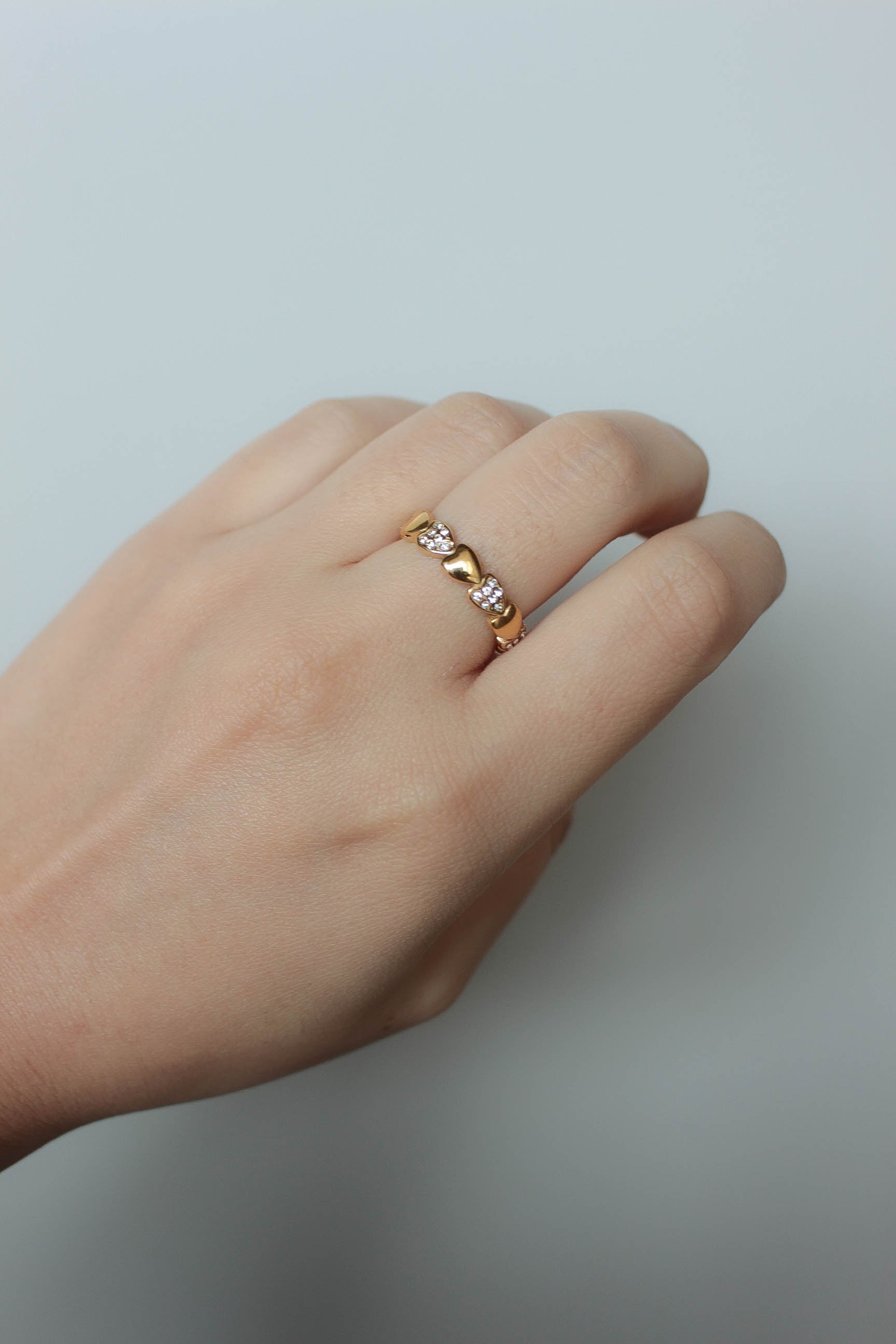 ebine エビネ　リング　指輪 Open Heart Zirconia Ring | ebine(エビネ)|金属アレルギー対応