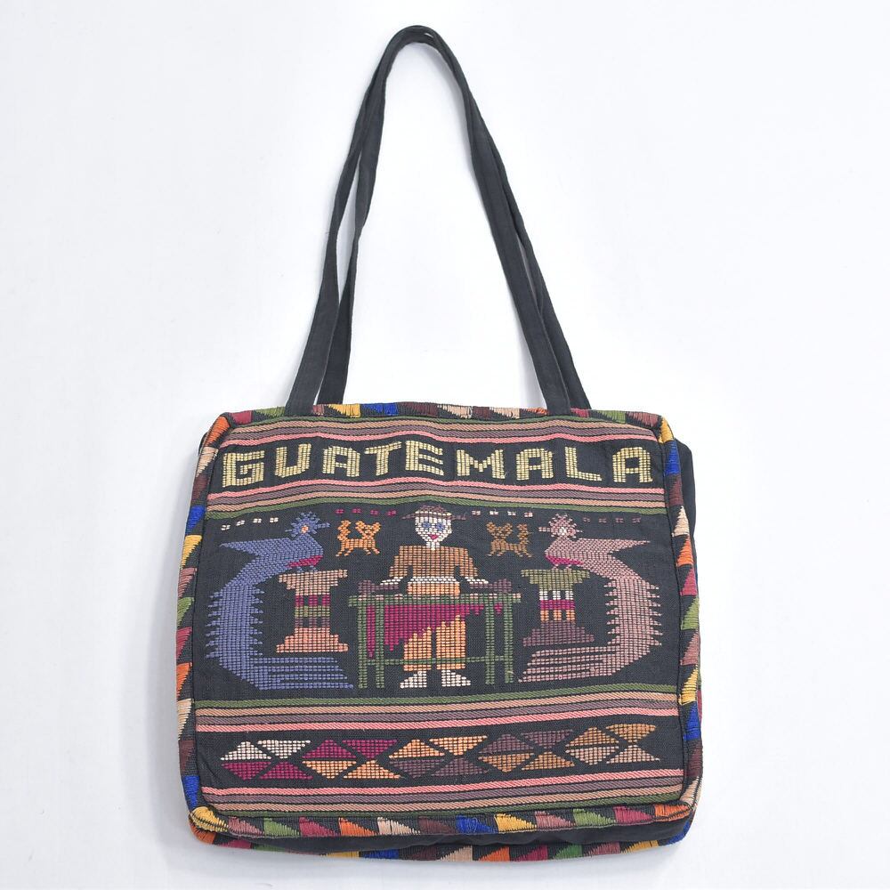 Used GUATEMALA 民族調デザイン グアテマラ刺繍 トートバッグ