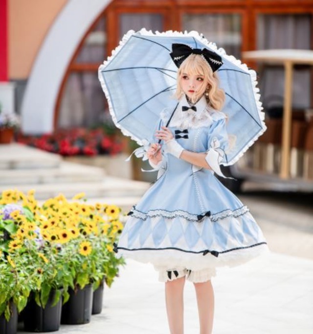 ワンピース 春夏 半袖 春物 夏物 リボン フリル フレア ミディアム ひざ上丈 ショート丈 ふんわり ドレス パフスリーブ 大きいサイズ サイズ豊富 甘ロリ 姫ロリ お嬢様 上品 かわいい ゴスロリ ロリータファッション Loli3614 Luxury ワンピース 春夏 半袖 春物 夏物 リボン フリル フレア ミディアム ひざ上丈 ショート丈 ふんわり ドレス パフスリーブ 大きいサイズ サイズ豊富 甘ロリ 姫ロリ お嬢様 上品 かわいい ゴスロリ ロリータファッション Loli3614 Luxury