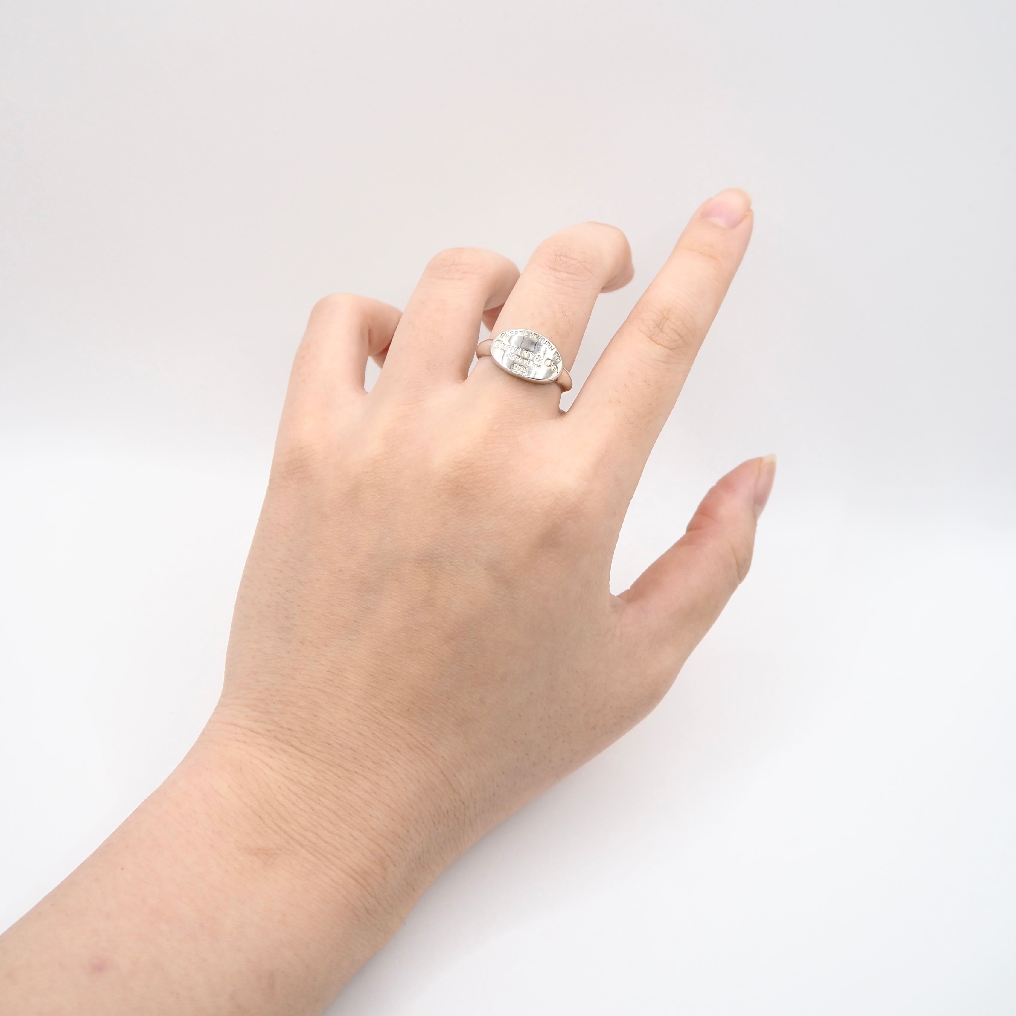 Tiffany&Co. 約14号 リターントゥ オーバル リング シルバー925