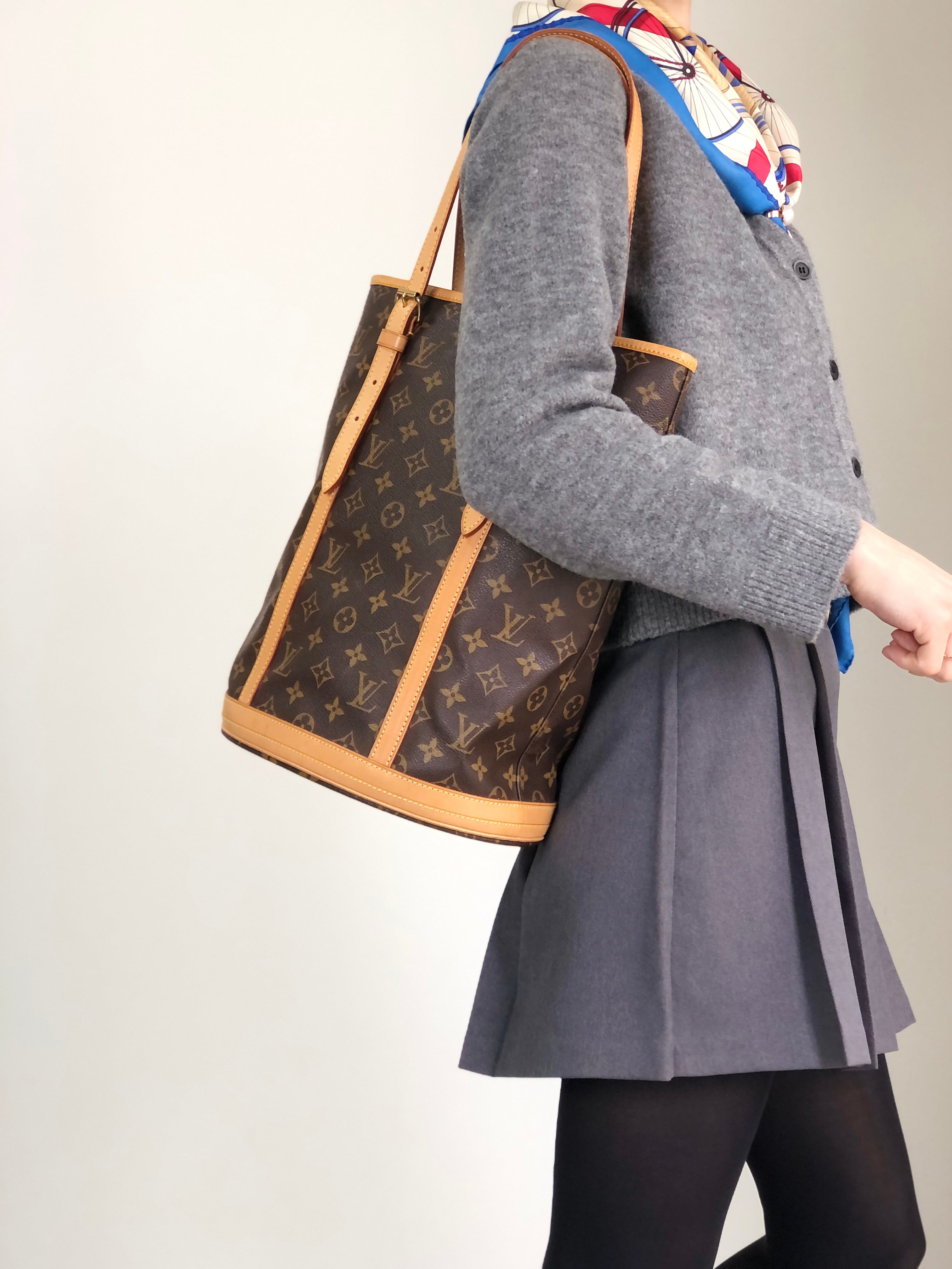 【正規品】ルイヴィトン モノグラム トートバッグ A4可 ヴィンテージ LOUIS VUITTON ルイヴィトン モノグラム トートバッグ ブラウン PVC