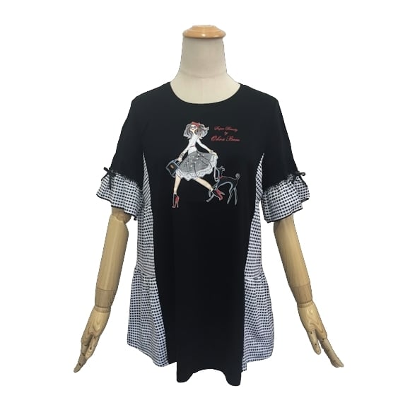 SALE　スーパービューティー春夏カタログ掲載　Tシャツ  黒系　42(L)新品