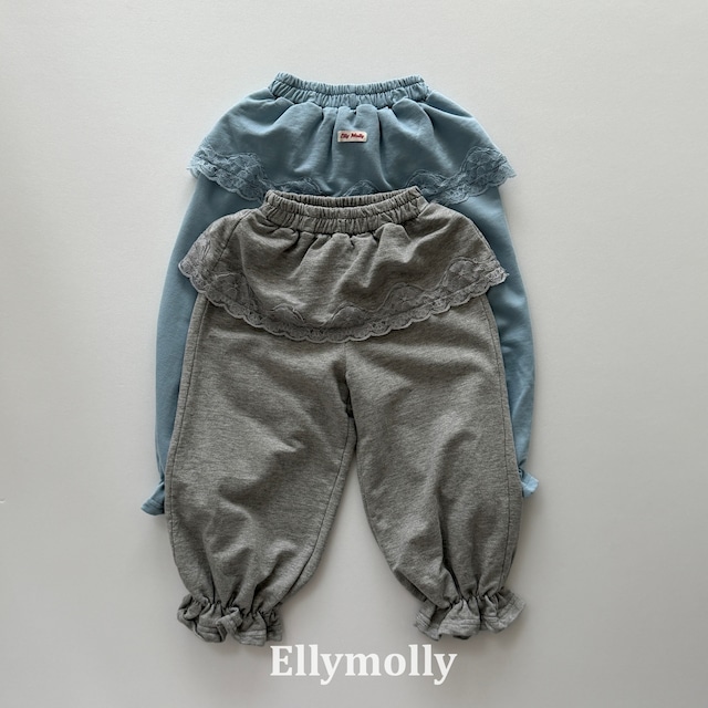【取寄】elly molly|cottage lace jogger pants|コテージレースジョガーパンツ|5-15|kids&jr|26 autumn