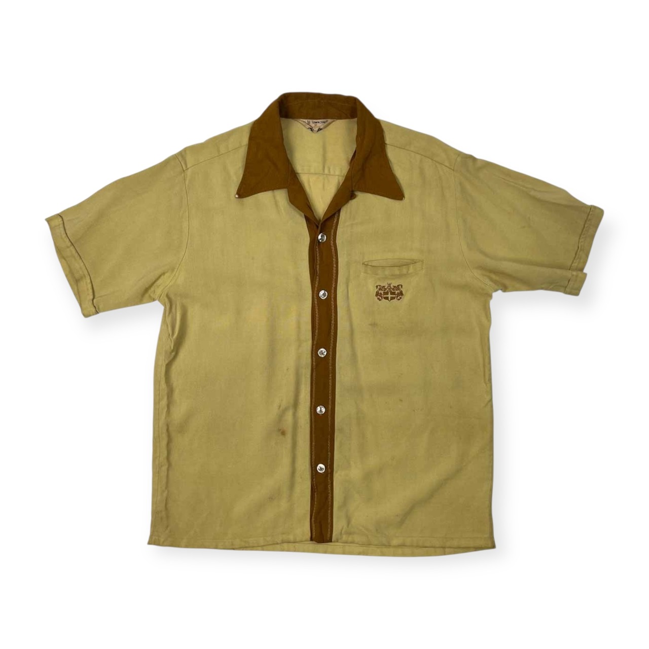 70s TOWNCRAFT タウンクラフト Penneys ペニーズ ビンテージ 半袖シャツ ツートン サイズ L /オールド