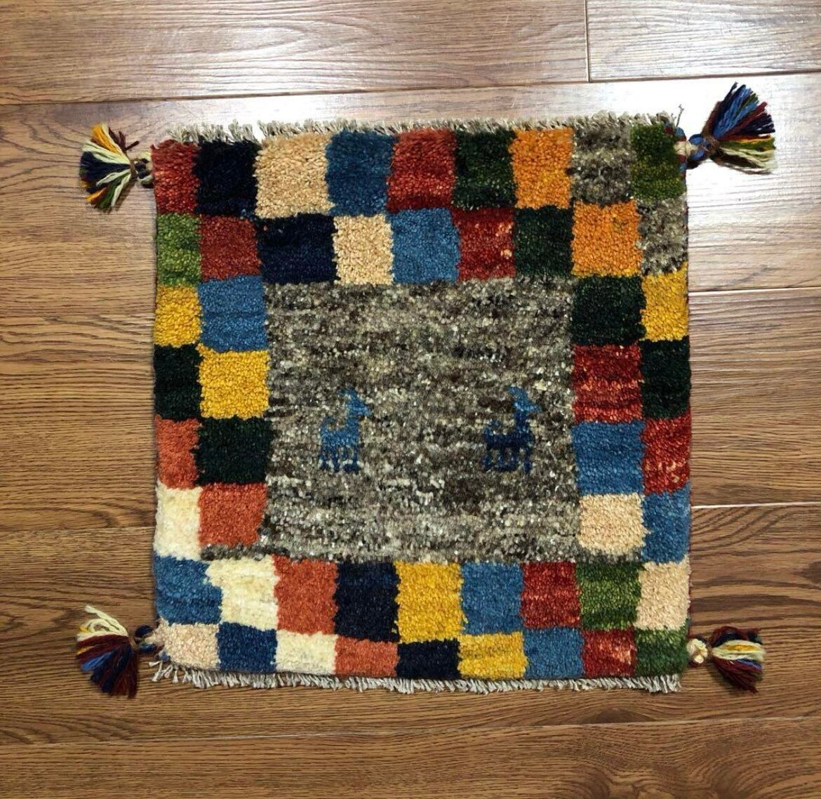 ペルシャギャッベ (ギャベ) チェアマット 椅子の座布団 No.11254