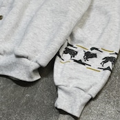 design wolf print sweat blouson