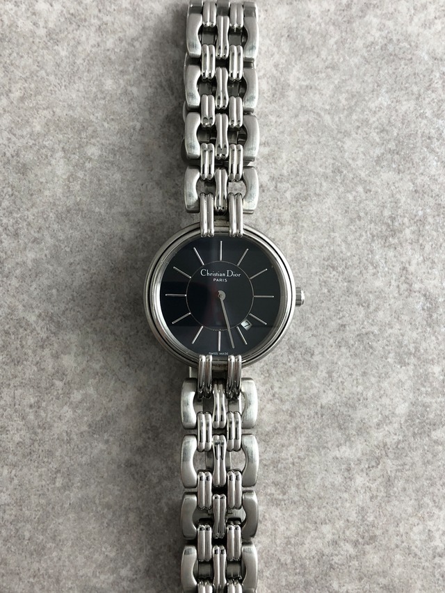 Christian Dior クリスチャン ディオール 腕時計 シルバー クォーツ M51980 バギラ SS vintage ヴィンテージ オールド 3ptzbd