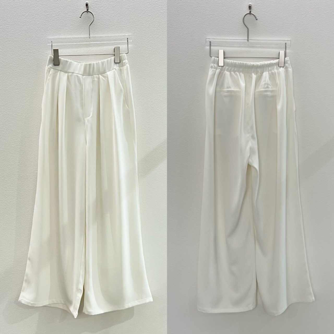 ツータックストレートPT/ホワイト