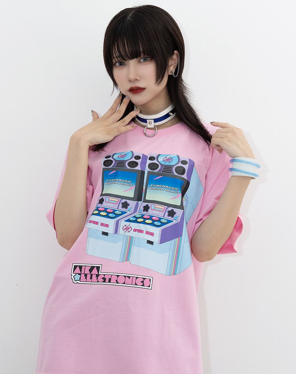 MUSIC GAME Tシャツ【BABY PINK】 ／AIKA ELECTRONICS | AIKA