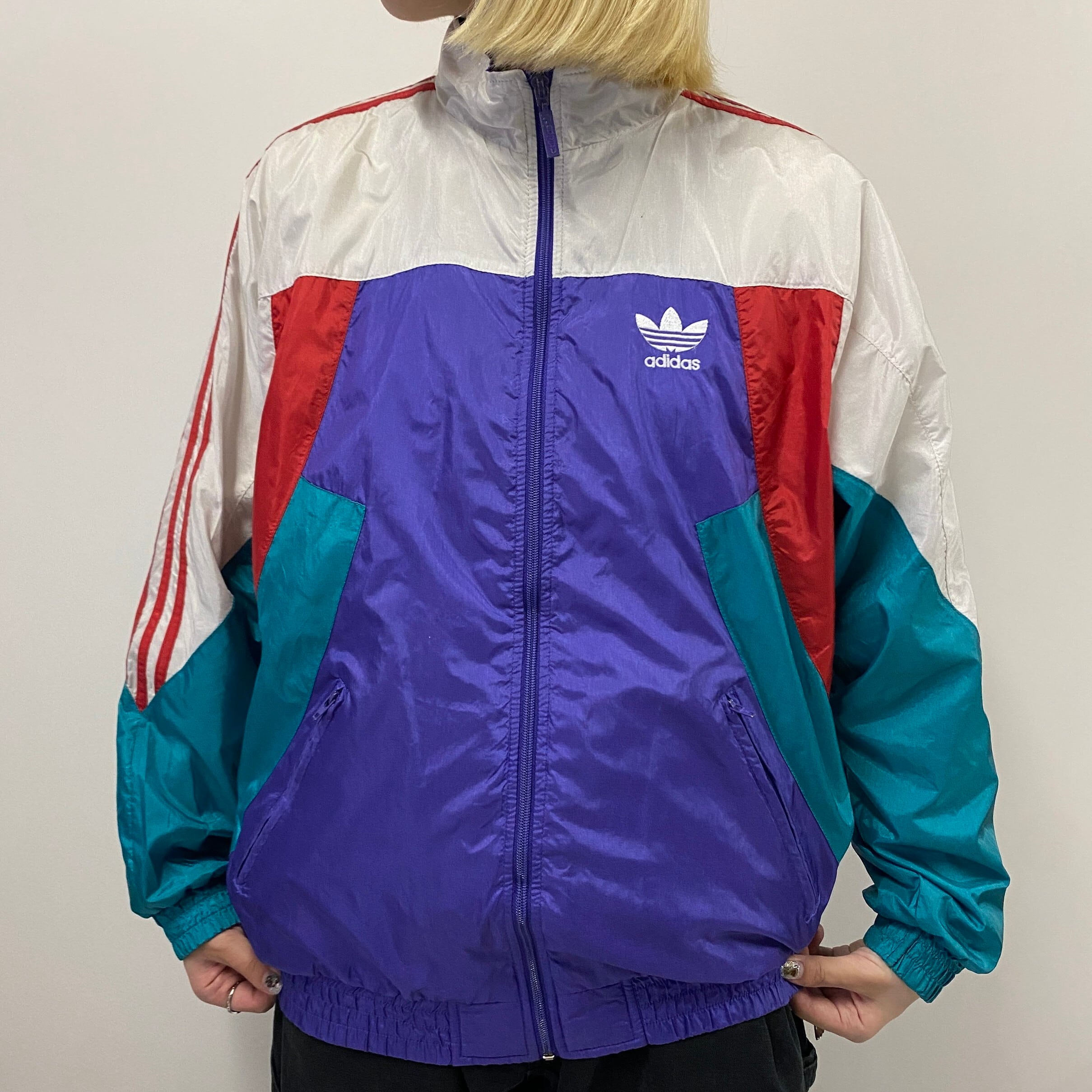 80〜90年代 80s 90s 銀タグ adidas アディダス ナイロンジャケット