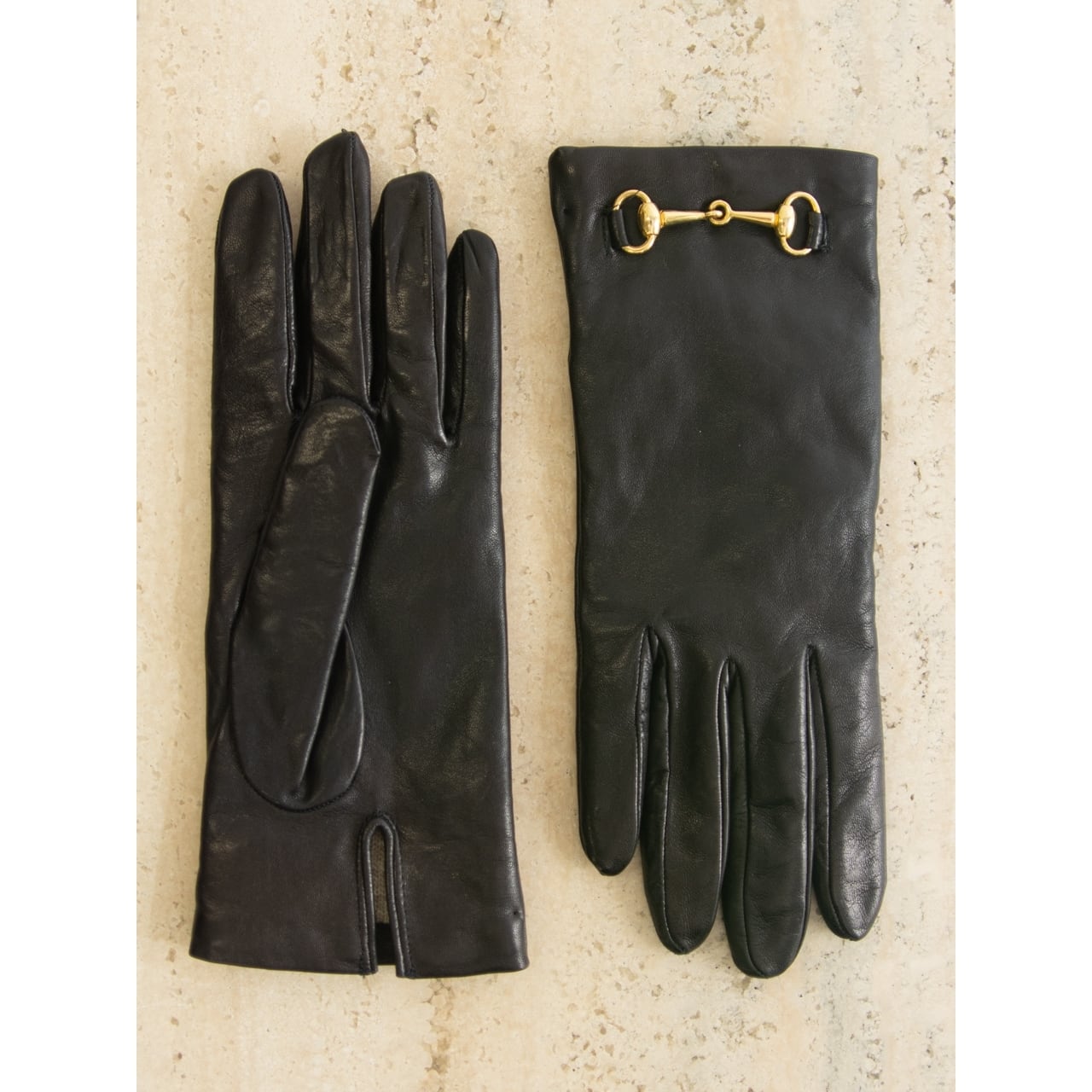 【Harrods】Made in Italy 100% Cashmere Lining Leather Glove（ハロッズ イタリア製カシミヤニット裏地レザーグローブ 手袋）