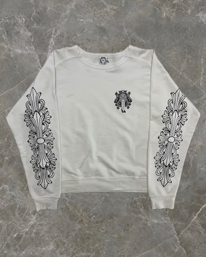 "Chrome Hearts 90s" arm print short length sweat