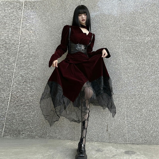 ゴスロリ通販 With U ゴシック ロリィタ ウエストベルト ハイウエスト PUレザー ゴスロリ系地雷服 バンギャ ストリート系
